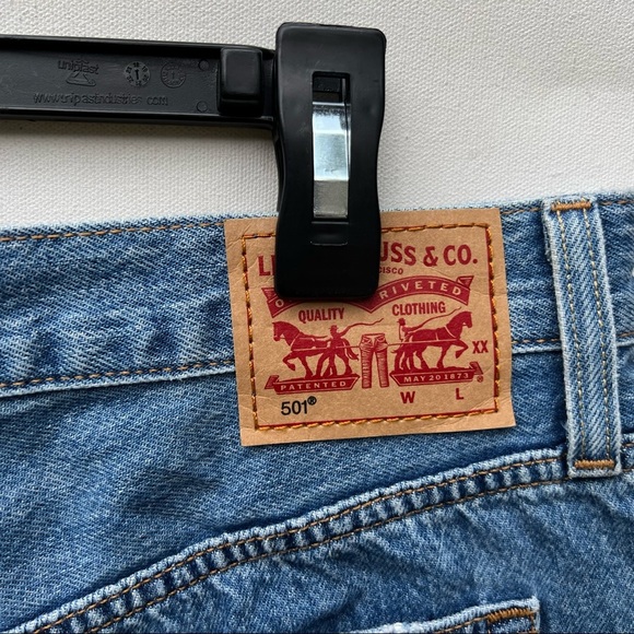 LEVI'S 501 Denim Cutoff Shorts 29 Jean cut off Levi’s destroy distressed - Picture 4 of 6